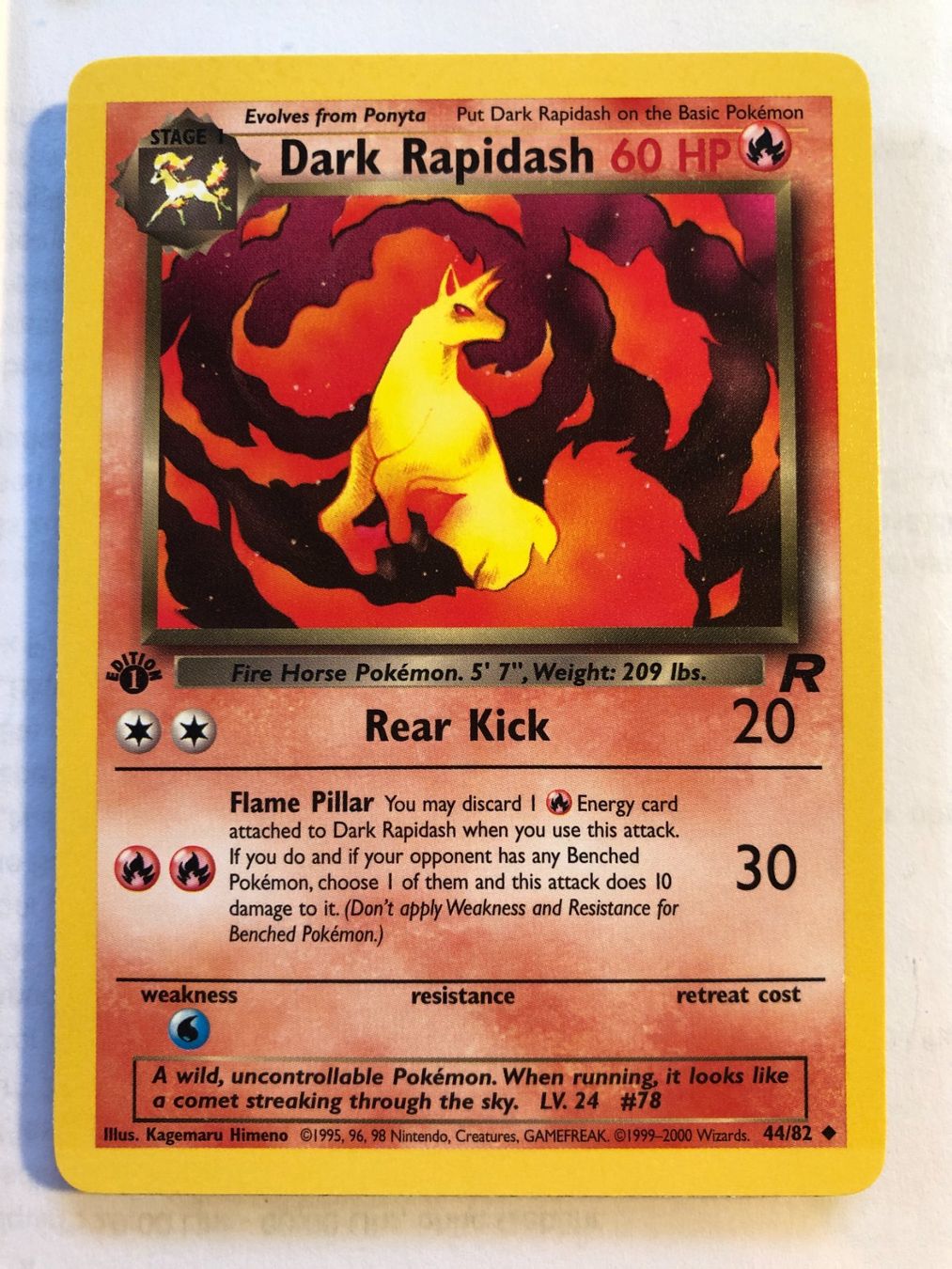 Carte collezionabili: Dark Rapidash Team Rocket 1st (unc.) - MINT - ab 1.- – Usato da Giubiasco venduto da dan_pr8b