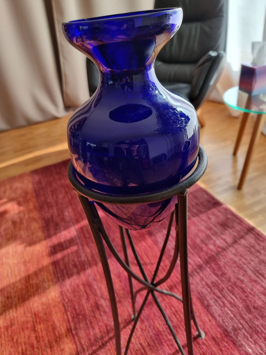 Vasi & Recipienti: Vase et son support en fer forgé vintage – Usato da Veyrier venduto da Leilazizou 2