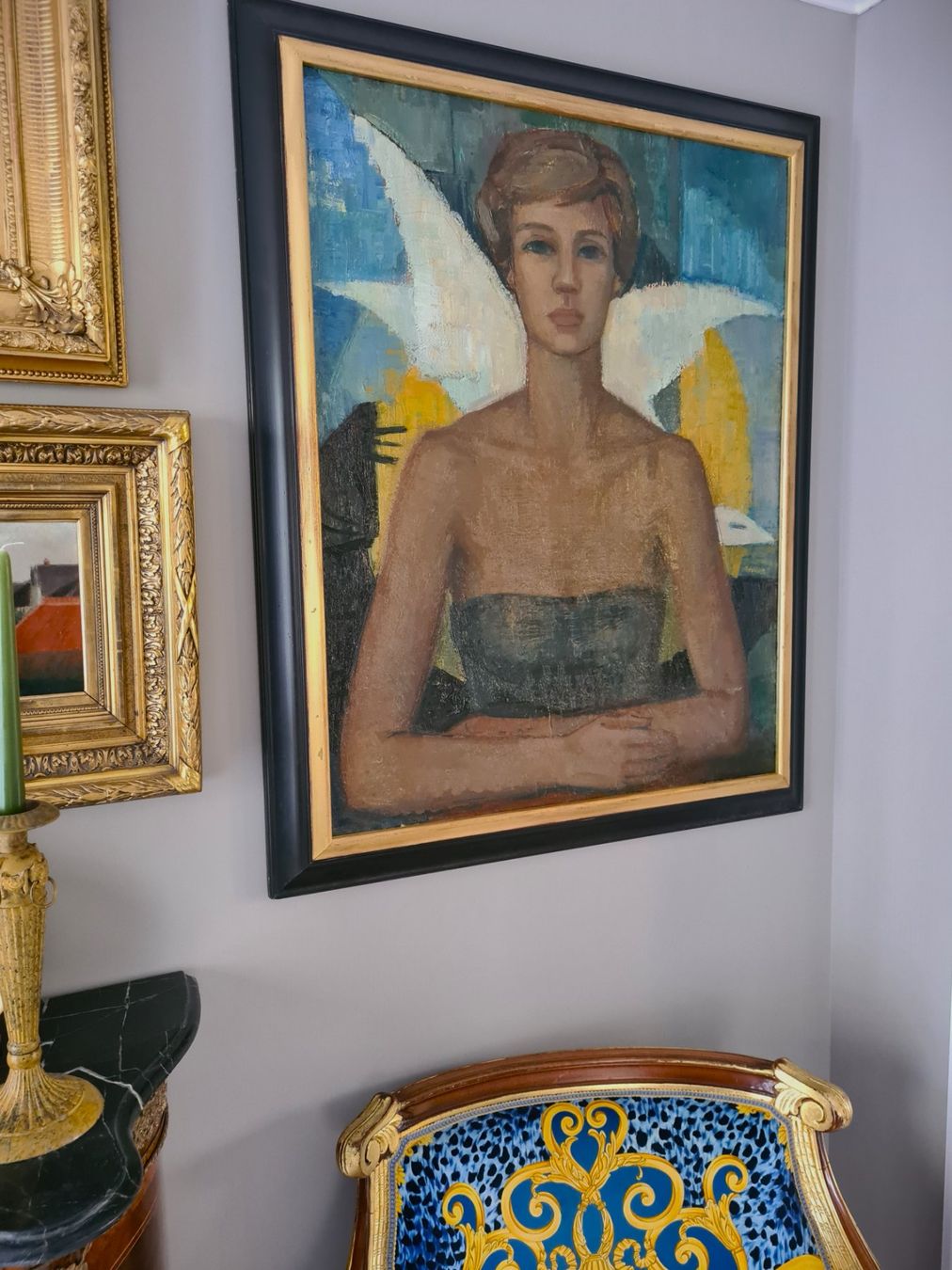 Dipinti: Grosses Portrait Gemälde von Susan Gray – Usato da Rotkreuz venduto da Dobermann5 2