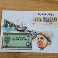 Banknoten Brief - Lettre avec billet de banque Foroyar
