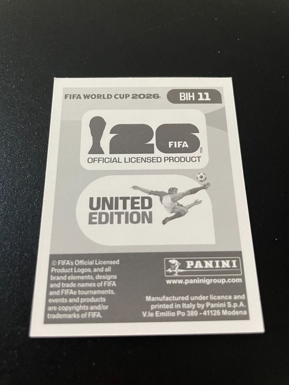 Panini Carte collezionabili: FIFA WM 2026 Sticker BIH 11 – Usato da Fahrwangen venduto da Venez 1