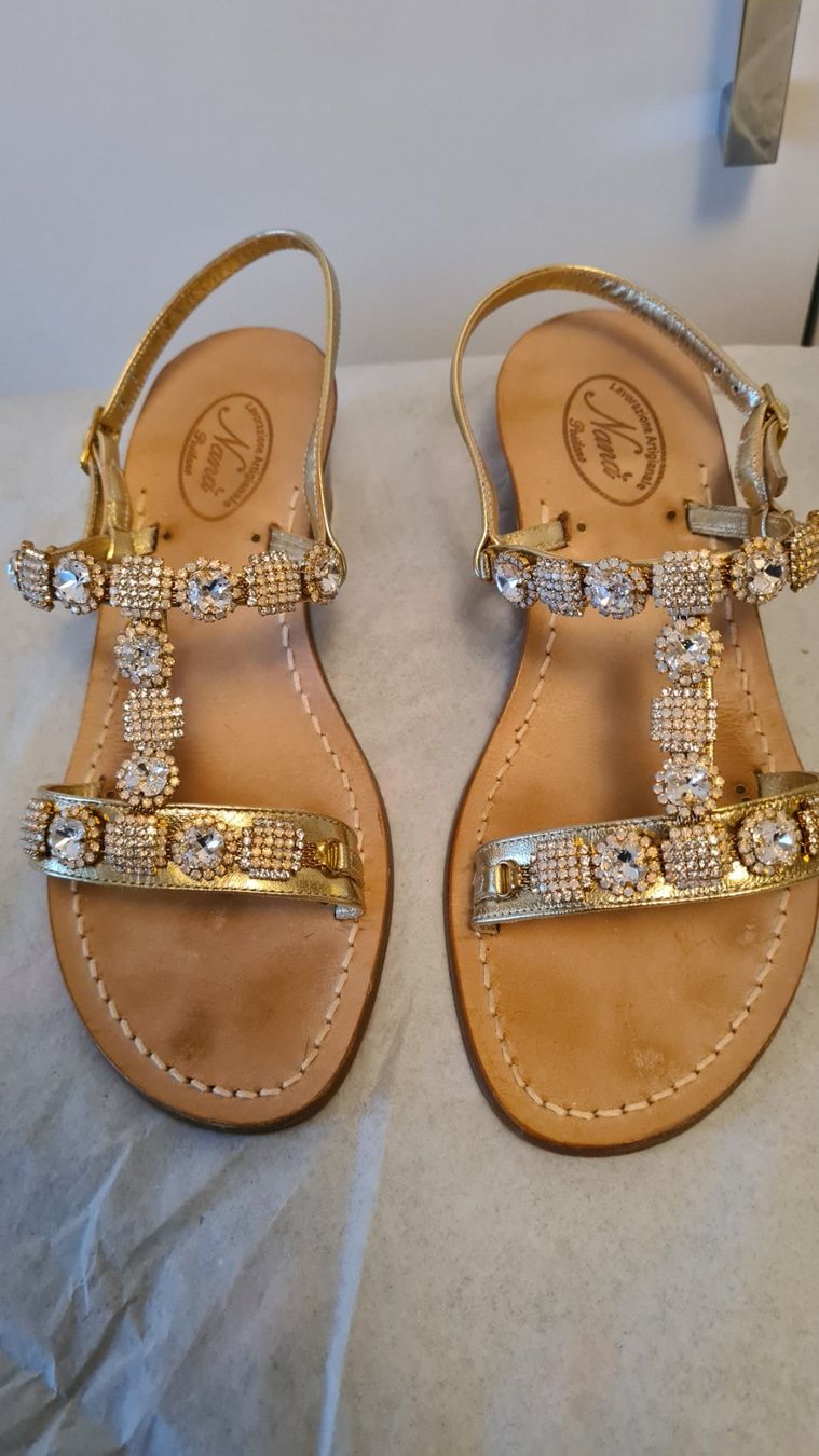 Scarpe da donna: SANDALI Positano Handarbeit  original – Usato da Minusio venduto da Ninfa54