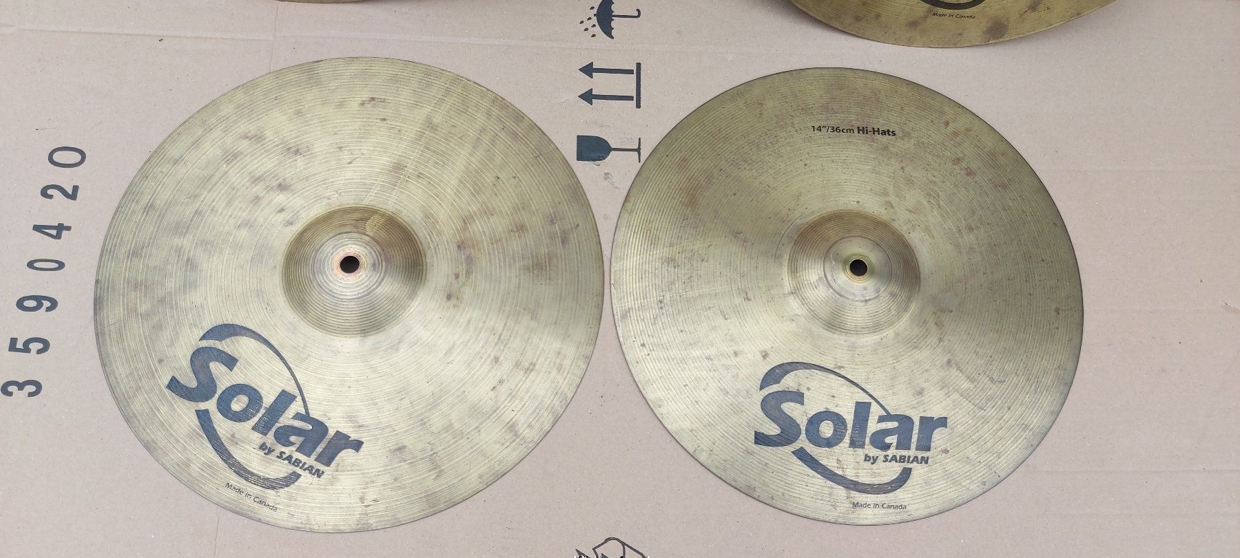 Sabian Strumenti musicali: Solar By Sabian becken set ; 20", 16", 14" – Usato da Glattbrugg venduto da Swissmusik 1
