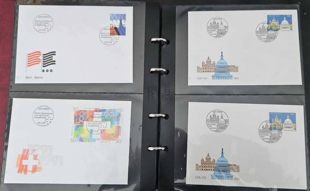 Tutti i francobolli: Album mit 18 Seiten/72 Briefen und FDC's von 1976 bis 1999 – Usato da Adliswil venduto da Micoculier 8
