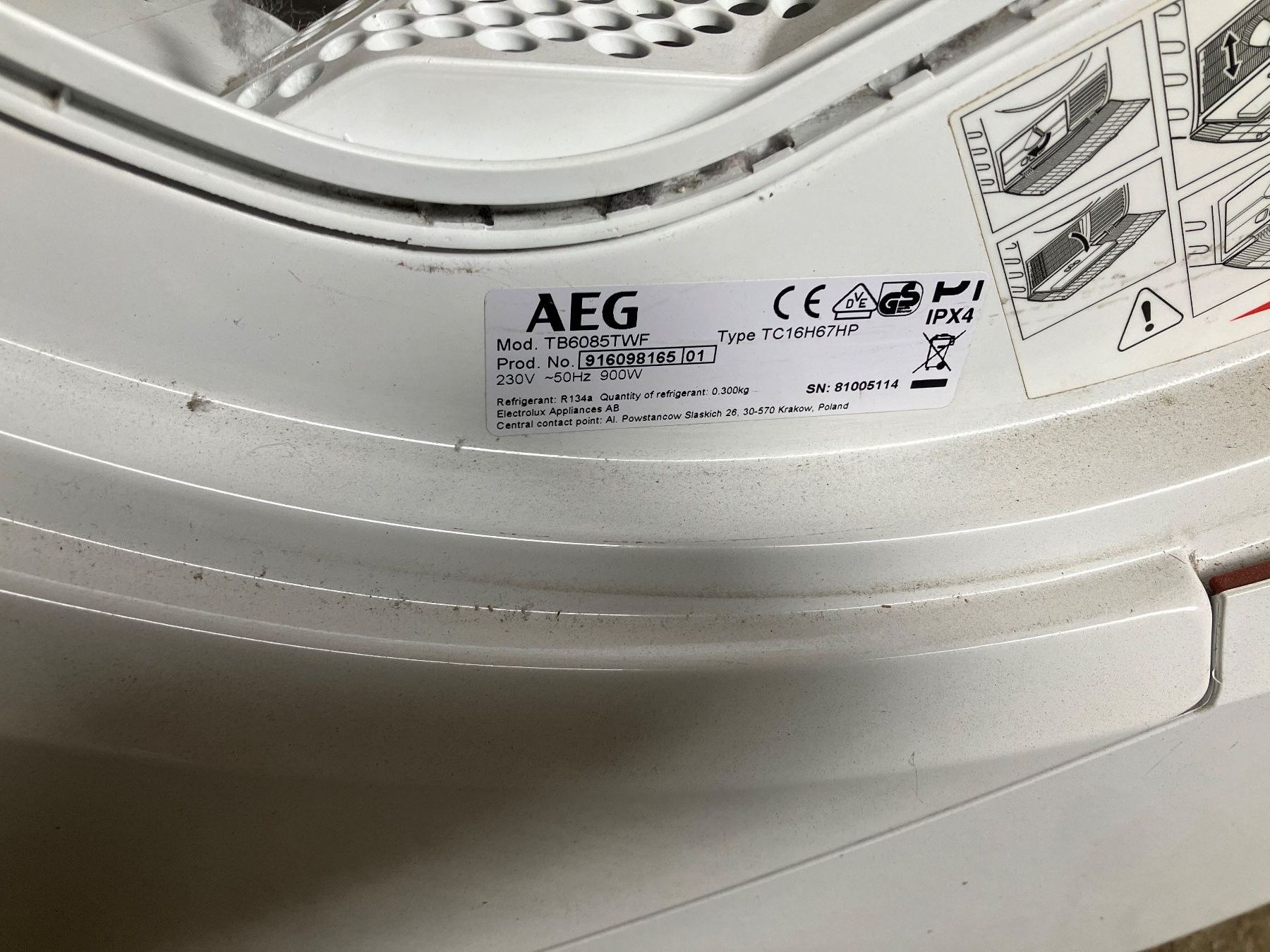 AEG Asciugatrici: AEG  Wäschetrockner TB 6085 TWF – Usato da Kappel SO venduto da origin_85 1