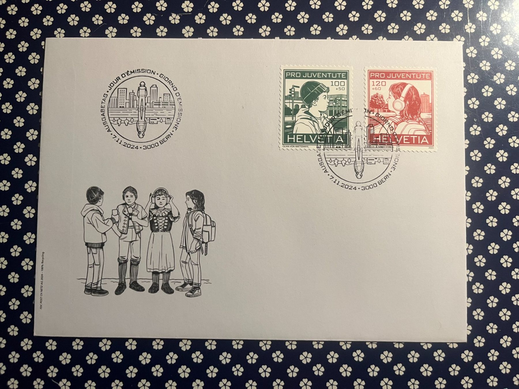 Alle Briefmarken: FDC 2024 aus 4er Block mit Haftpunkten – Gebraucht aus Arch von Noah819