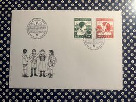FDC 2024 aus 4er Block mit Haftpunkten
