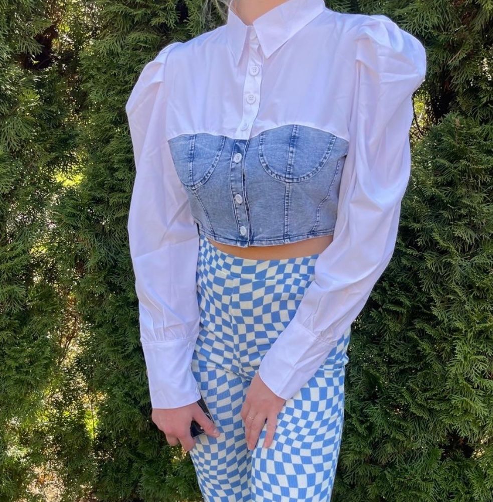 Camicette: Camicetta con jeans top-particolare M/L-nuova – Nuovo e nell'imballaggio originale da Gordevio venduto da LanaZimm 4