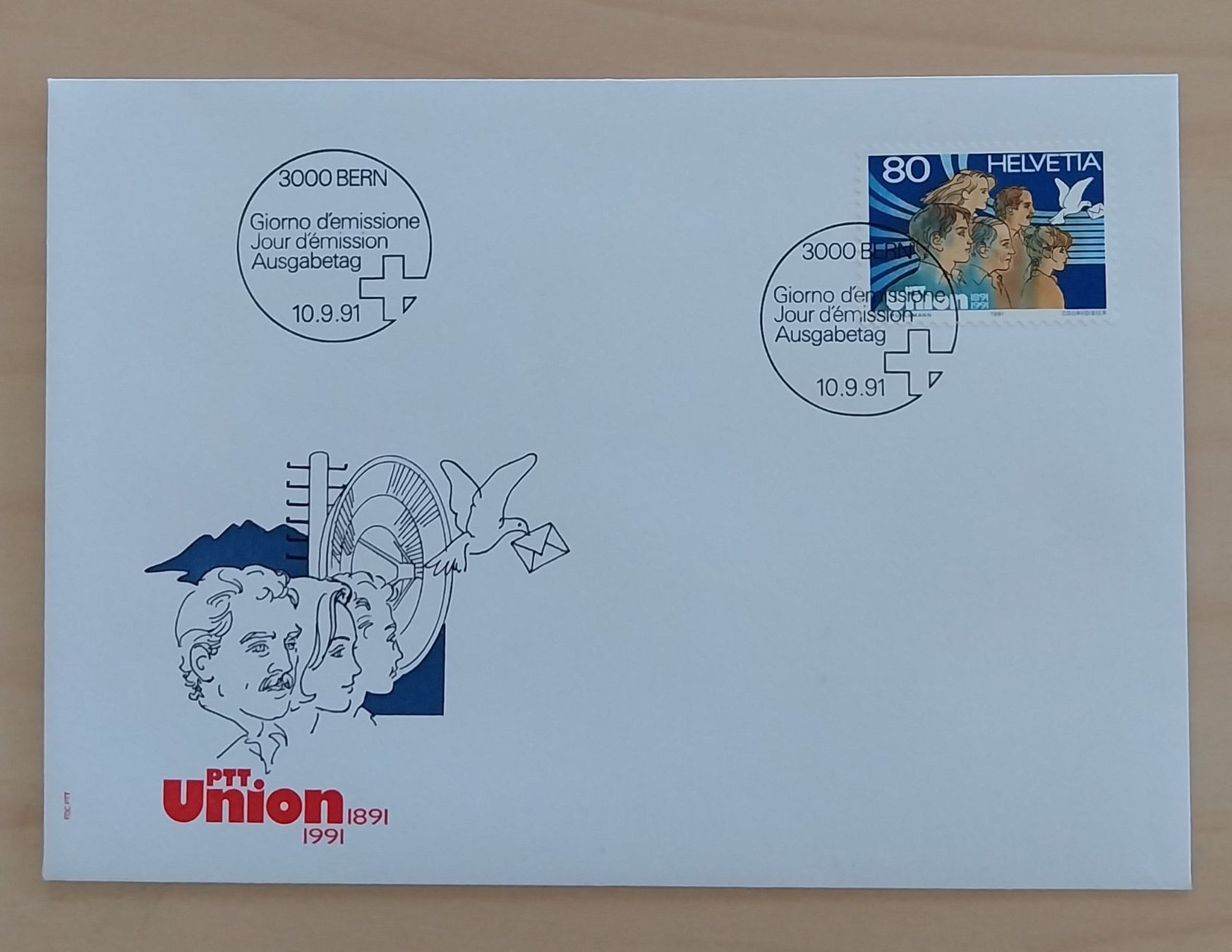 Tutti i francobolli: enveloppe 1er jour du 10.09.1991 – Usato da Bussigny venduto da jaqual