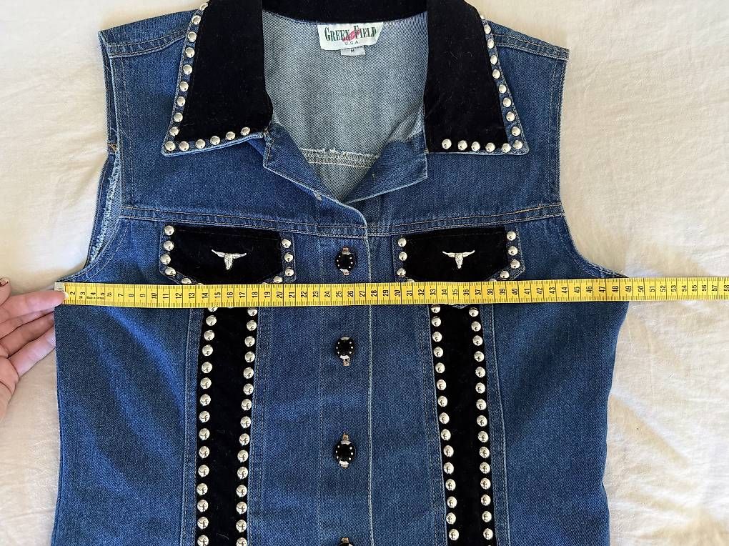 Camicette: Vintage Denim Vest Western Medium – Usato da Zürich venduto da car_v988 3