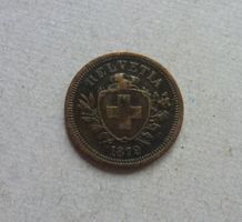 Schweiz ++ 1 Rappen 1879, gute Erhaltung
