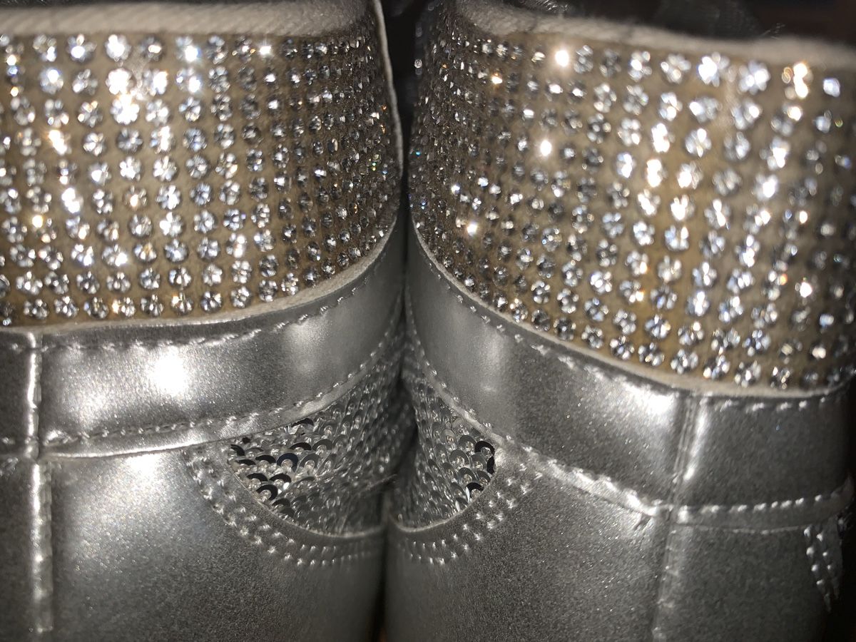 Scarpe da donna: Glitzer Silber Keil Sneakers – Usato da Steinhausen venduto da sue_f9pp 4