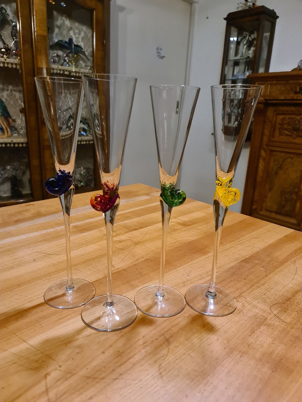 Murano Gläser: Murano Glas 4 Champagnerflöten – Gebraucht aus henau von Rockj 1
