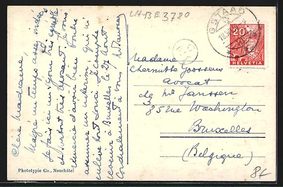 Cartoline postali: AK Gstaad, Park-Hotel, 1936 – Usato da Berlin venduto da bartko-reher 1