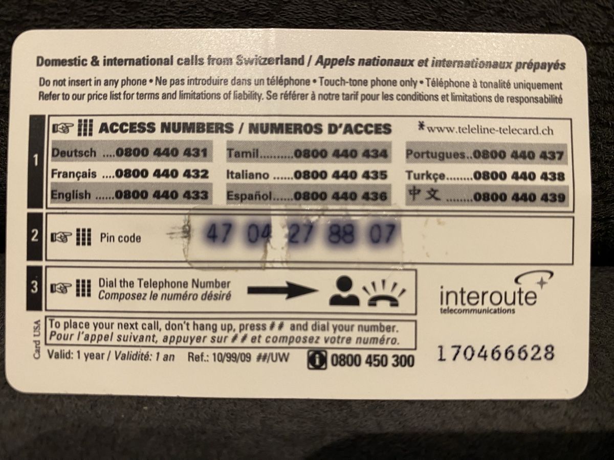 Cartes de téléphone: Teleline – Défectueux à Lausanne par babacard10 1