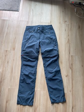 Pantalons convertibles Mammut bleus pétrole 38/40 état neu