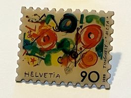 1 Pin Briefmarke Jean Tinguely Helvetia