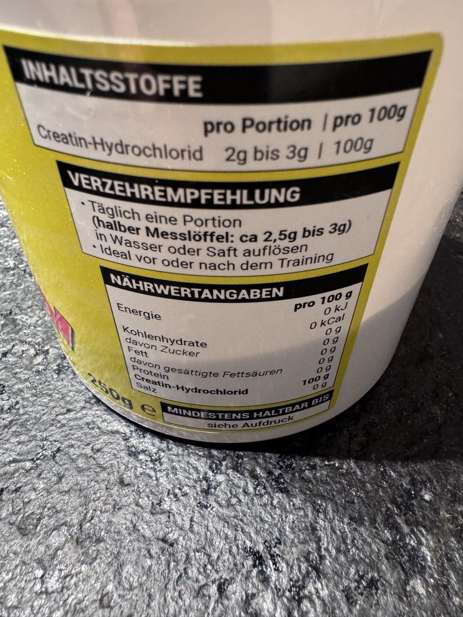 Cibi & Specialità: Rühls Bestes Creatin HCL 250gramm – Nuovo (secondo la descrizione) da Möhlin venduto da GarageVasellariAG 3