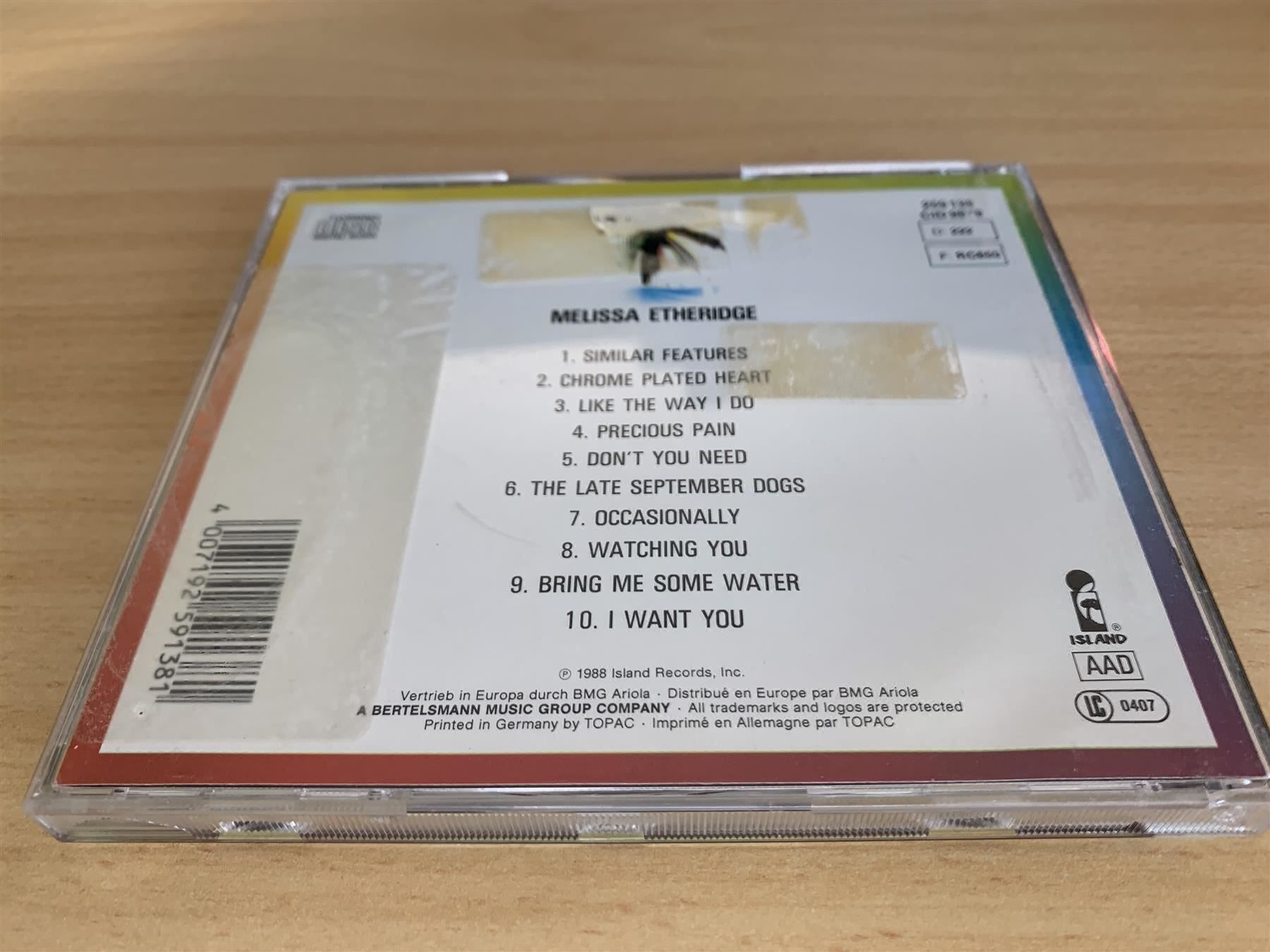 CD: Melissa Etheridge – Melissa Etheridge – Usato da Rikon im Tösstal venduto da Alpenmutz 1