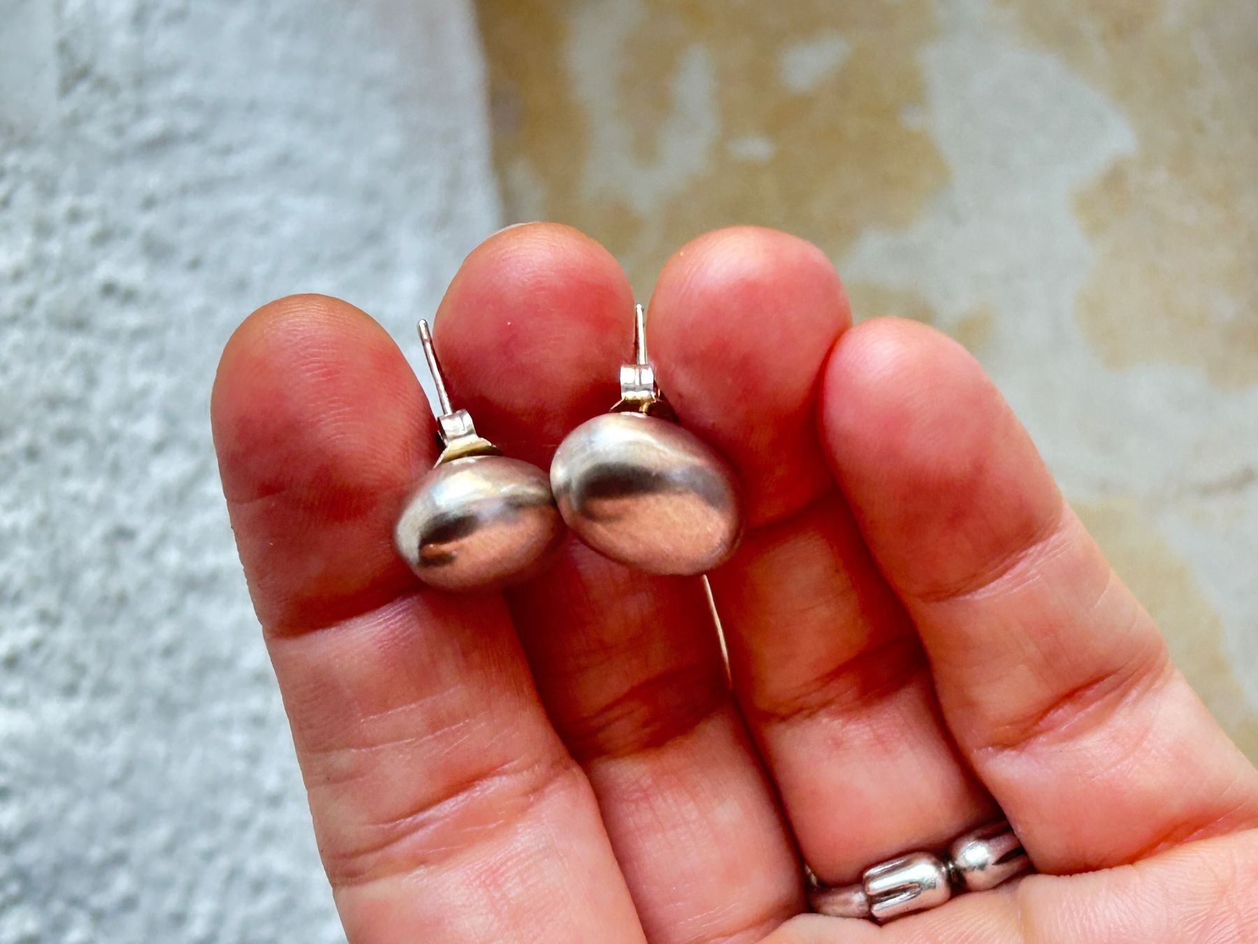 Ohrringe & -stecker: Ohrenstecker voll OVAL (sterling silber) – Gebraucht aus Dittingen von Bijoubelle 5