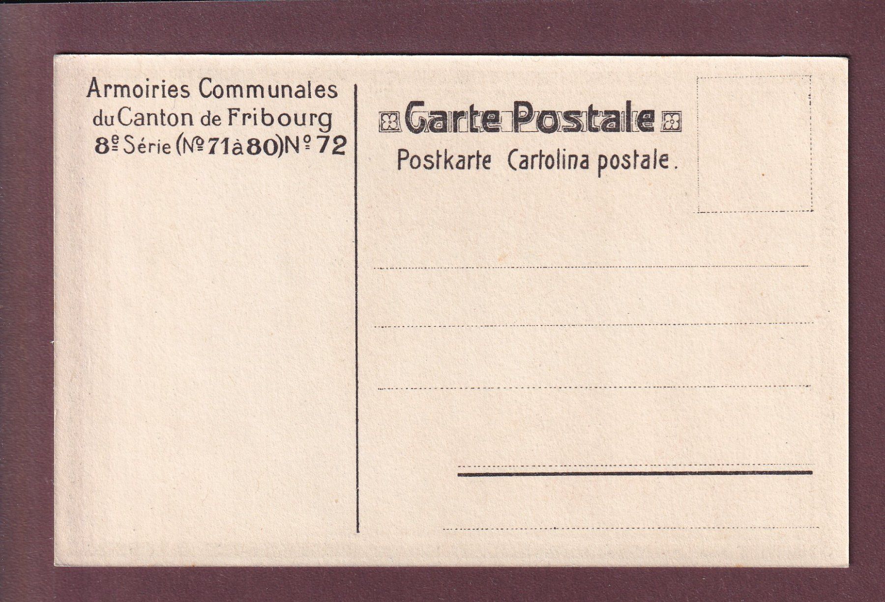 Ansichtskarten: MARLY - Blason – Gebraucht aus Pully von nicecards 1