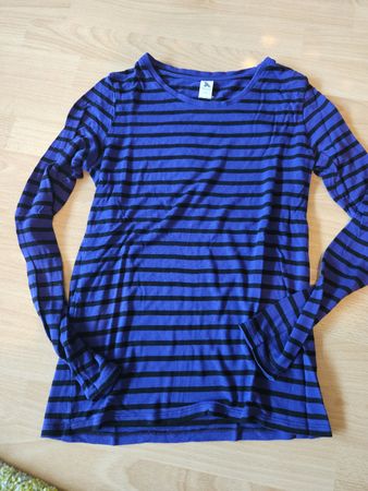 Langarmshirt Tarzan gestreift violett schwarz Grösse XS