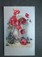 AK 1912 Schöne Blumen-Prägekarte gelaufen (G3810)