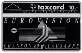 EUROVISION CHANSON 89 LAUSANNE - frühe Firmen Taxcard