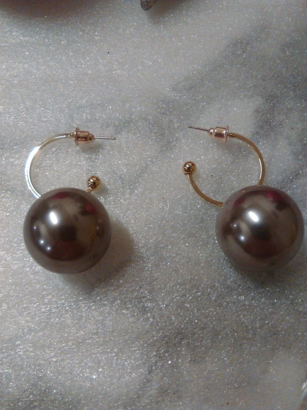 Orecchini pendenti & Orecchini a lobo: modeschmuck ohrringe mit grau perlen – Nuovo (secondo la descrizione) da Basel venduto da bijoutrie_4 2