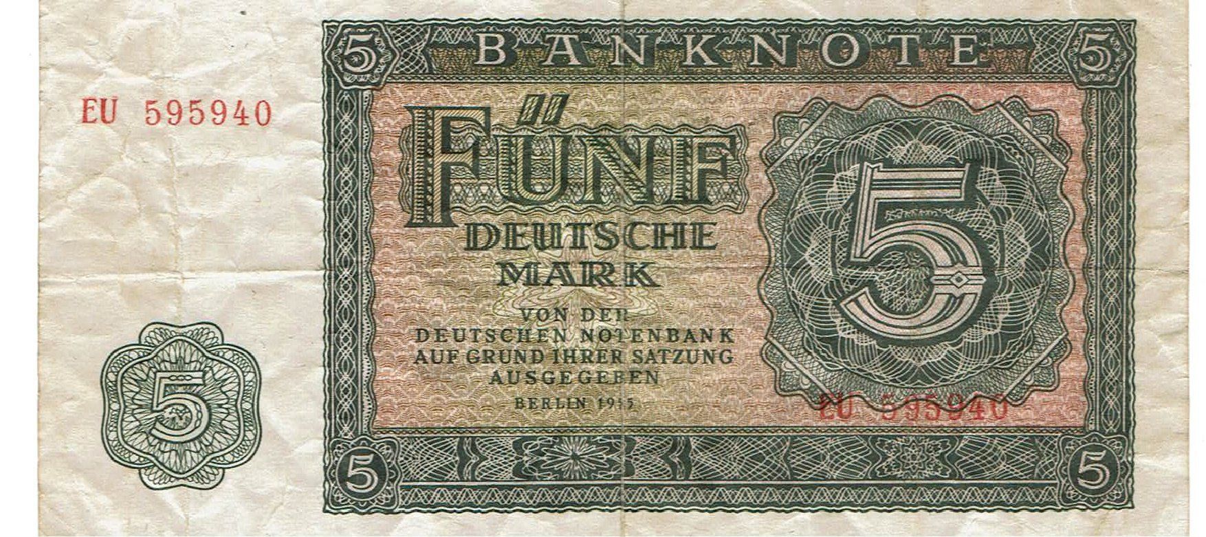 Banconote: Berlin 5 Mark rote KN SS – Usato da Steffisburg venduto da ber_8htf