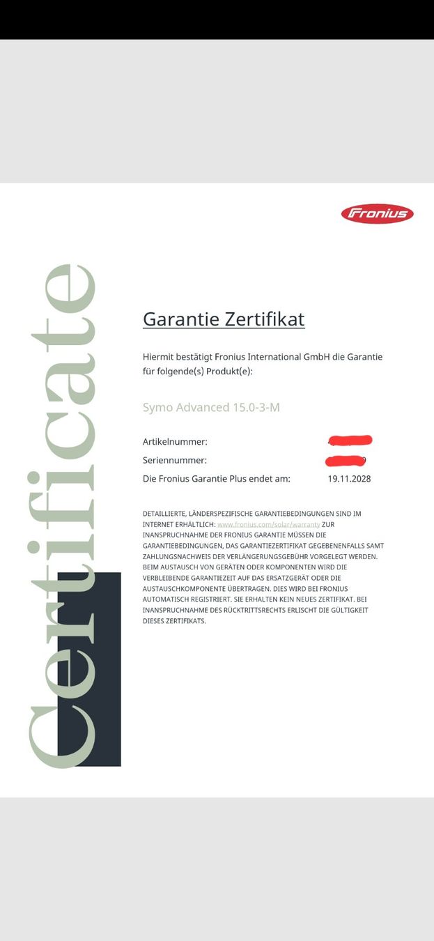 Fronius Onduleurs: Fronius Symo Advance 15.0-3-M – D'occasion à Rotkreuz par tevogel 2
