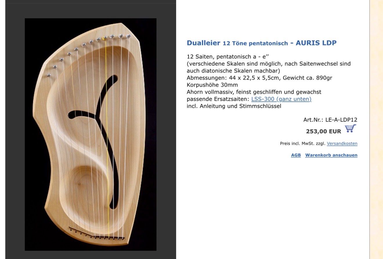 Strumenti musicali: Auris Leier 12 Seiten – Nuovo (secondo la descrizione) da Tägerwilen venduto da tobler08 5