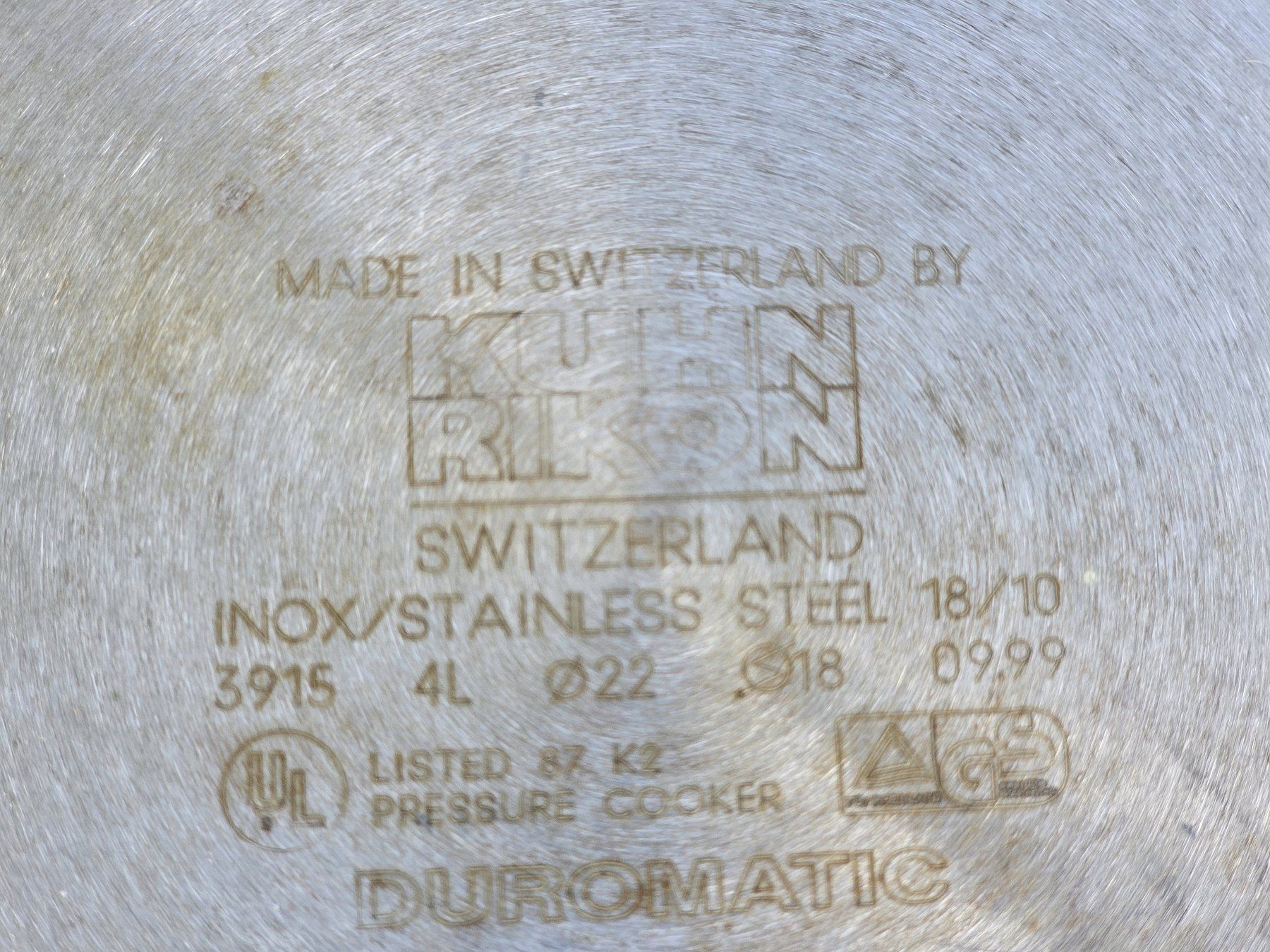 Duromatic Pentole: Dampfkochtopf Kuhn Rikon Duromatic – Usato da Luzern venduto da Ovidio 4