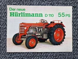Original Prospekt Traktor Hürlimann D110