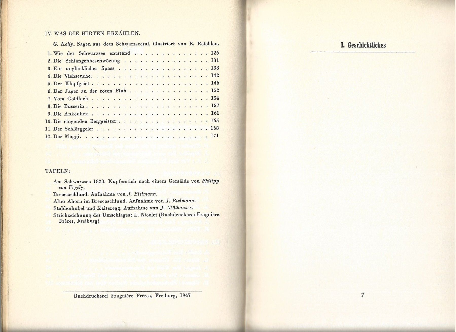 Bücher: Am Schwarzsee Kanton Freiburg 1947 – Gebraucht aus Bern von Grindelwaldaus 2