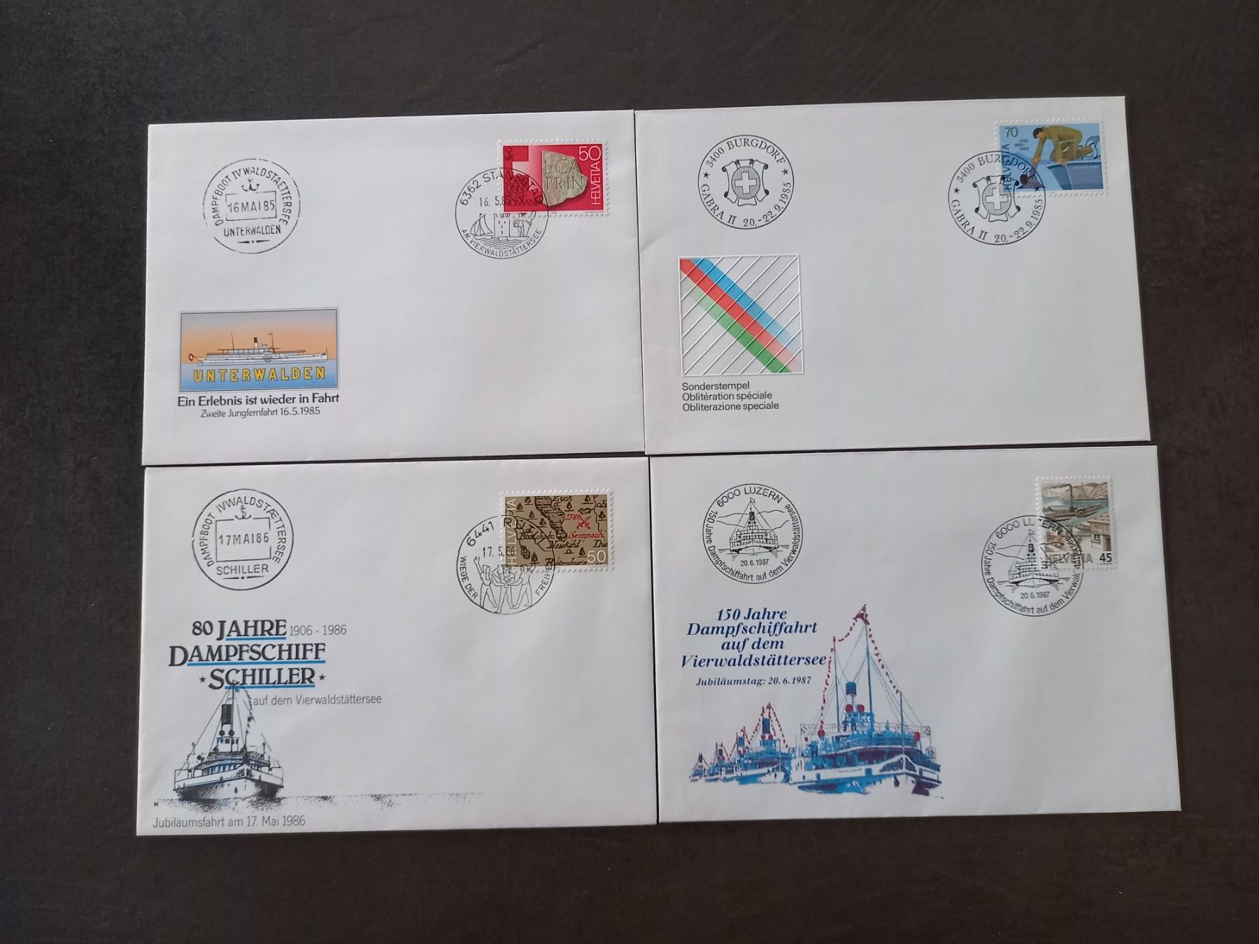 Alle Briefmarken: 4 FDC navigation – Gebraucht aus Courtételle von Chris28