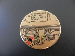 Medaille Bern Erneuerung Kirchenfeld Brücke 1988 / 1989