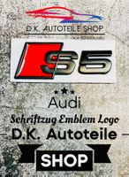 Audi S5 Emblem Schriftzug Logo aus Metall in Rot/Schwarzmatt