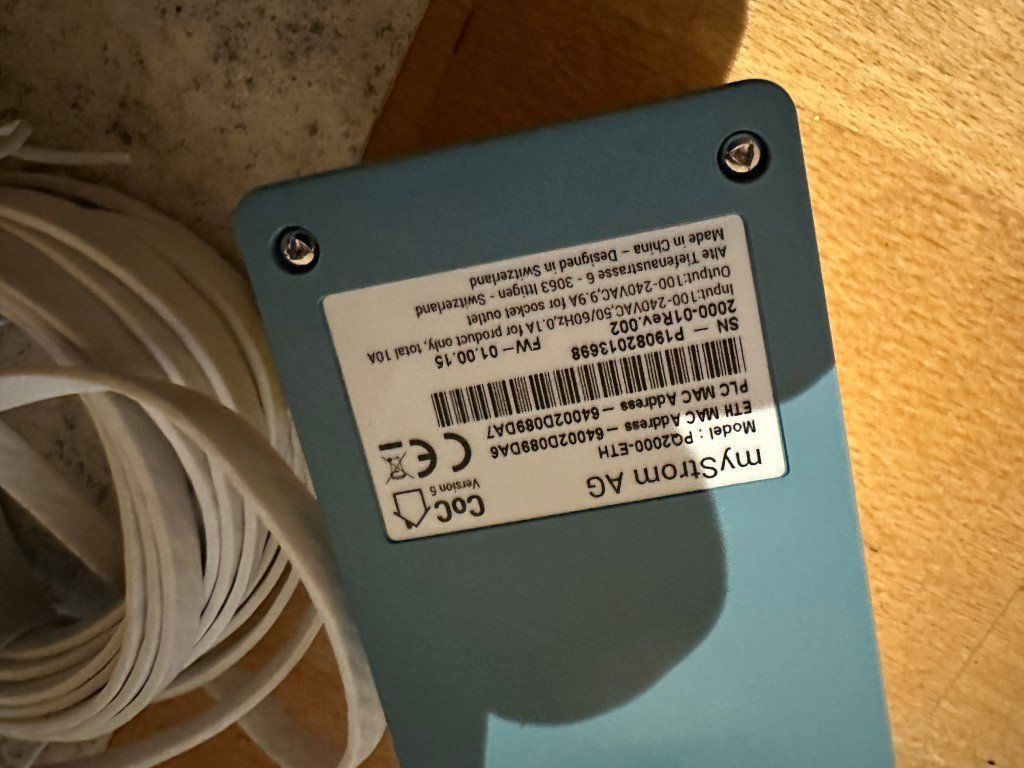 myStrom Unità & Adattatore: Swisscom / MyStrom PowerLAN 2000 Adapter – Usato da Brunnen venduto da 23068 1