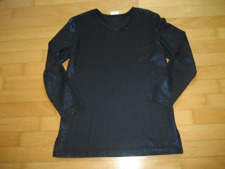 Shirt für festliche Anlässe, dunkelblau glänzend