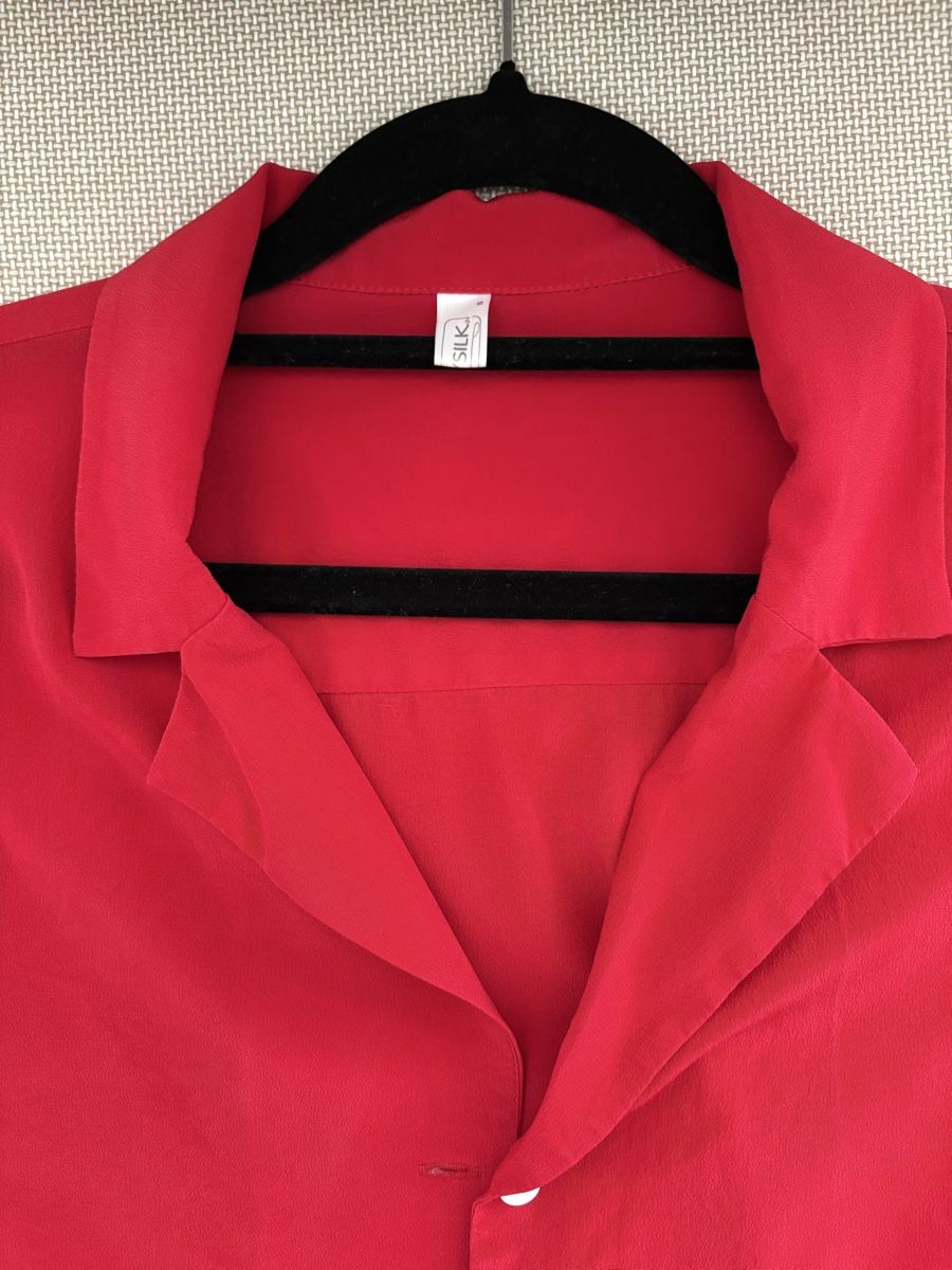 Camicette: LILYSILK red silk blouse size S. oversized – Usato da Zürich venduto da zba_7pzv 1