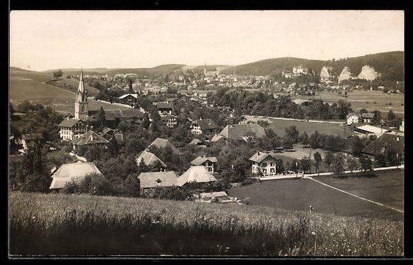 Cartes postales: AK Oberburg /BE, Ort mit Kirche – D'occasion à Berlin par bartko-reher