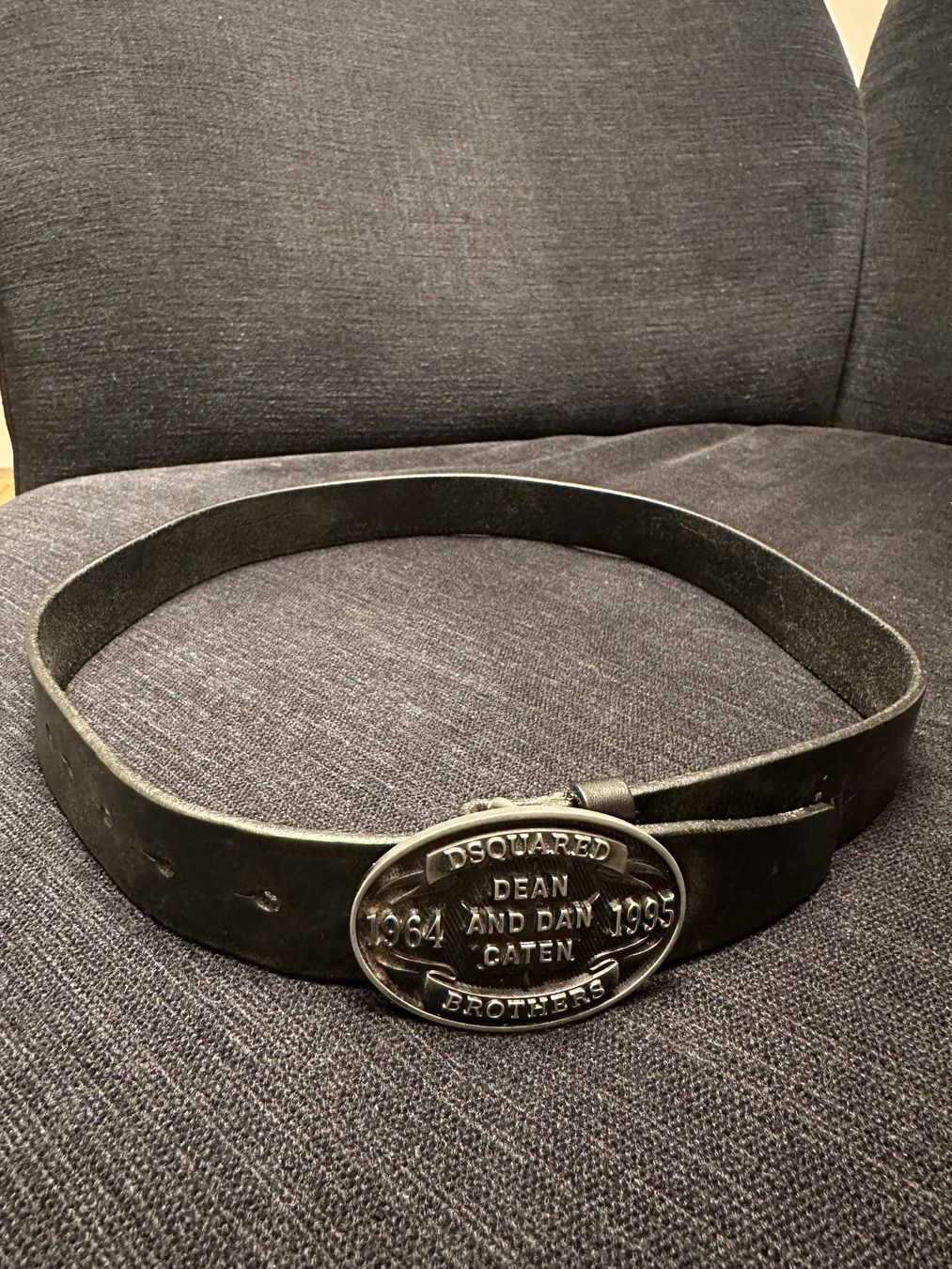 Dsquared2 Cinture: Dsquared2 black leather belt, 100sm long – Usato da Winterthur venduto da ivan12891