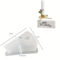 Giessform Silikonform Kerzenhalter Kuchenstück