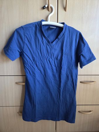 Herren T-Shirt Sherpa blau V-Ausschnitt Grösse S 