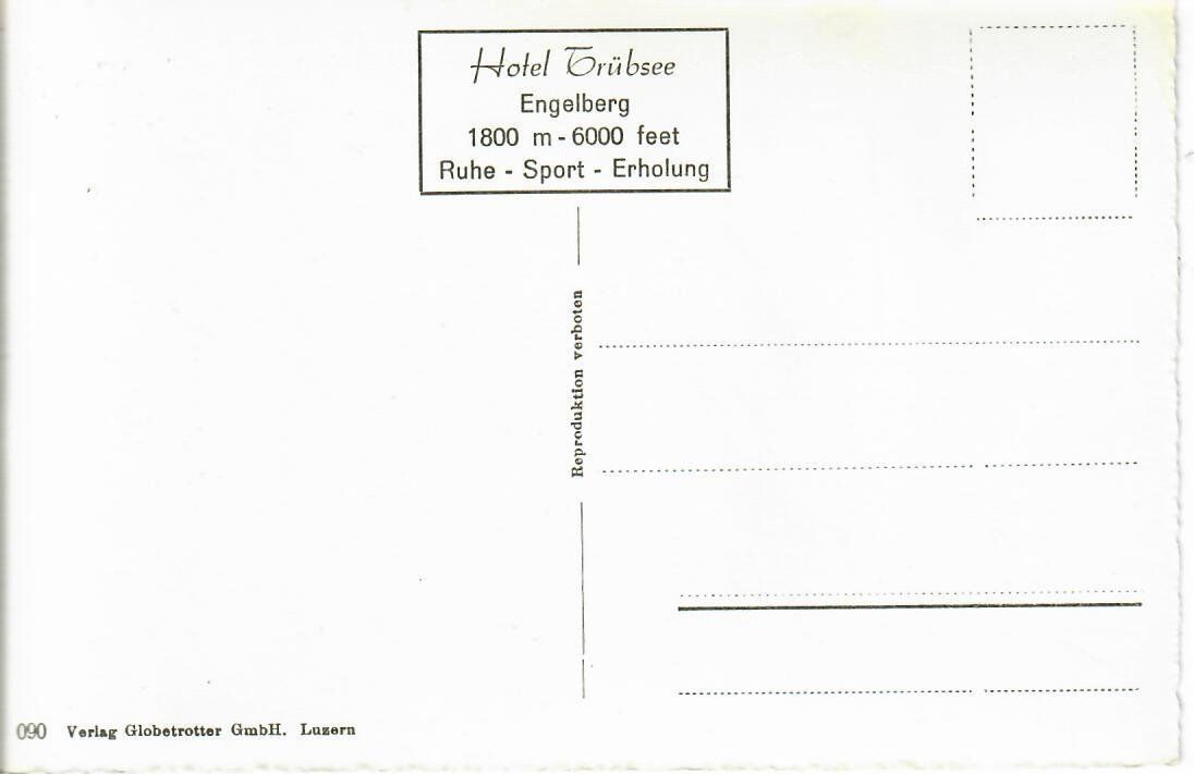 Cartoline postali: Hotel Trübsee im Winter – Usato da Hochdorf venduto da Ziegel-16 1