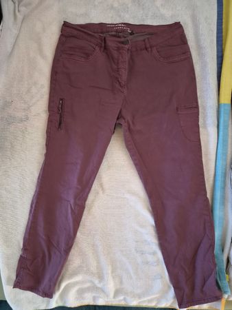 Bordeauxfarbene Hose – Ulla Popken Sammy Slim, Grösse 48