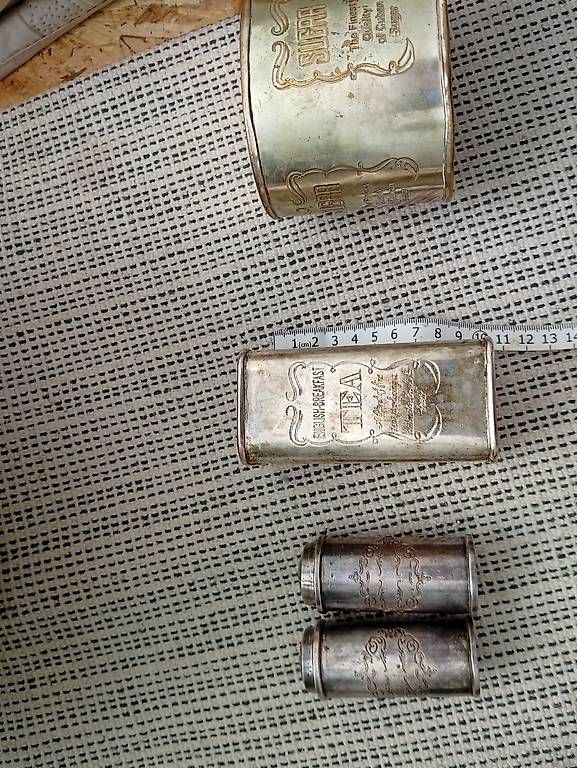 Zuccheriere: Sheffield Silber Tee- und Zucker Dose  – Usato da Zürich venduto da ABraun1980 1
