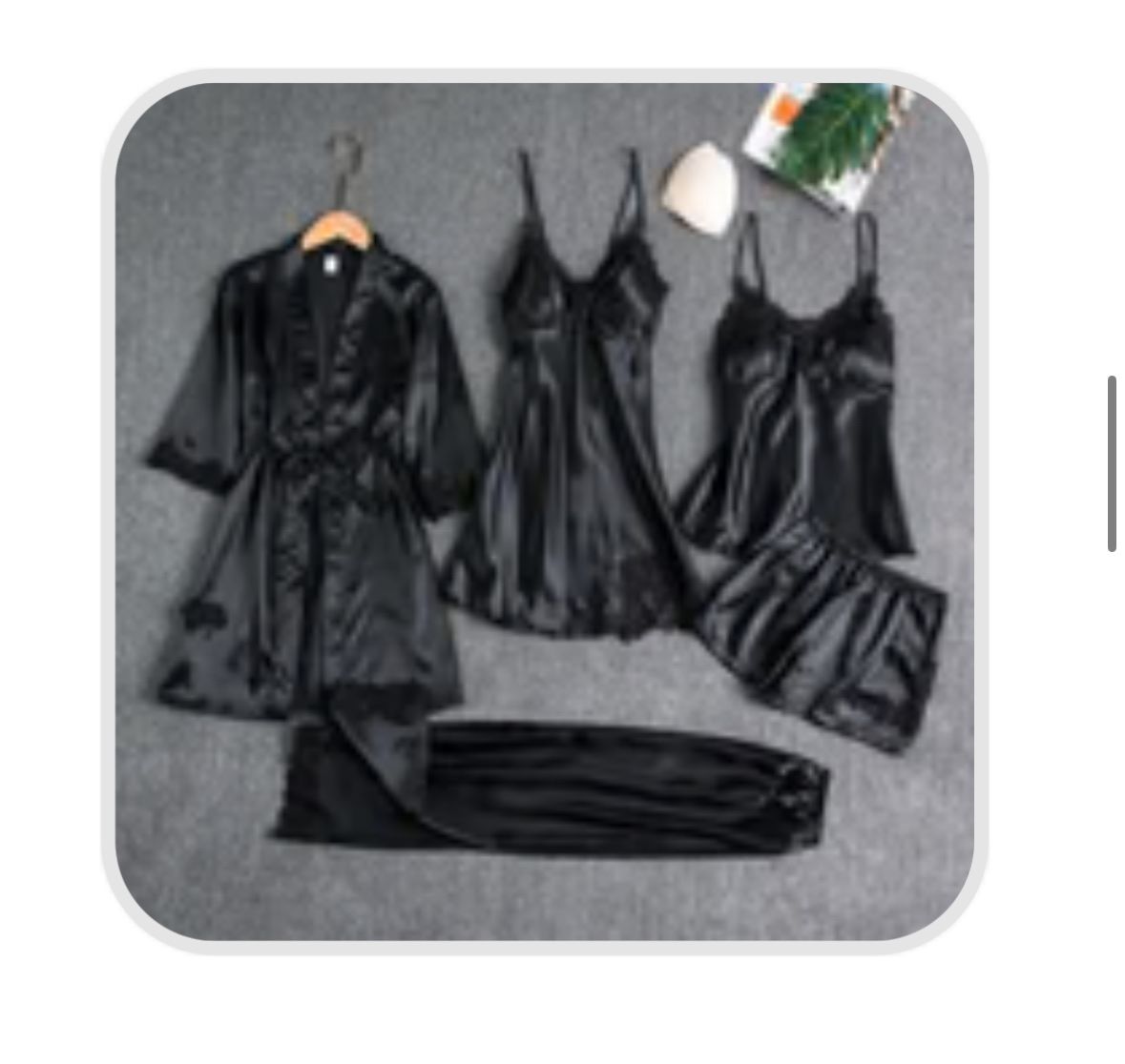 Negligees & Pigiami: 5 Piece Pyjama Set schwarz – Nuovo e nell'imballaggio originale da Grächen venduto da Walterli_88