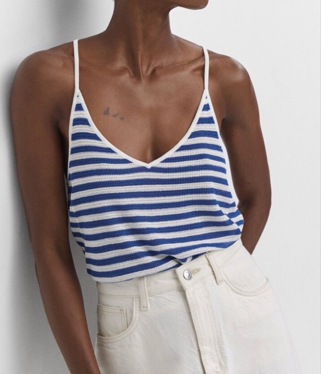 Mango Tops: Strick-Top mit Streifenmuster von Mango / Gr. XS – Gebraucht aus Bern von Fraeuleinhonig 2